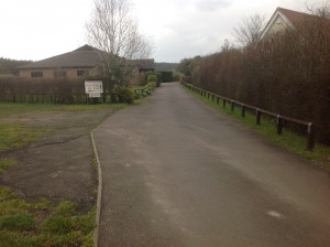 Up the drive and into the car park